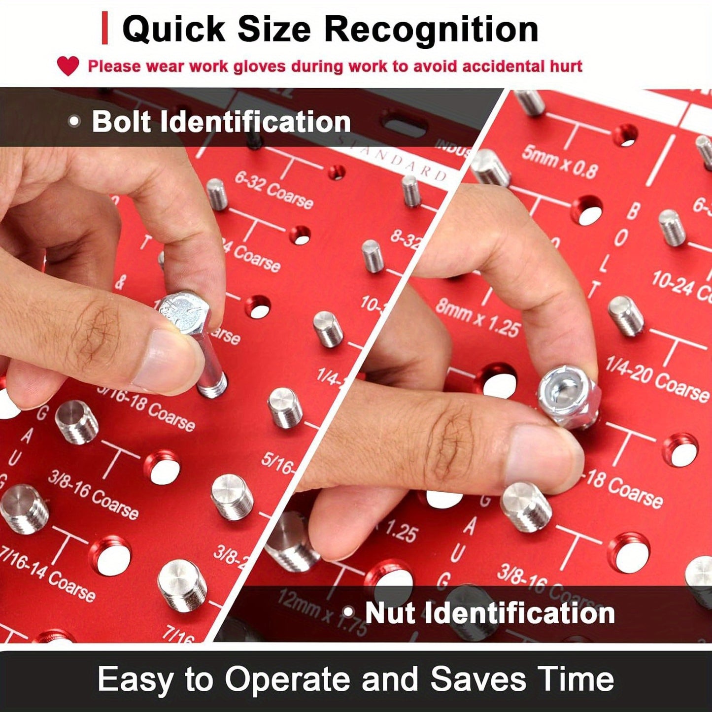Thread Checker metric , standard nut , bolt
