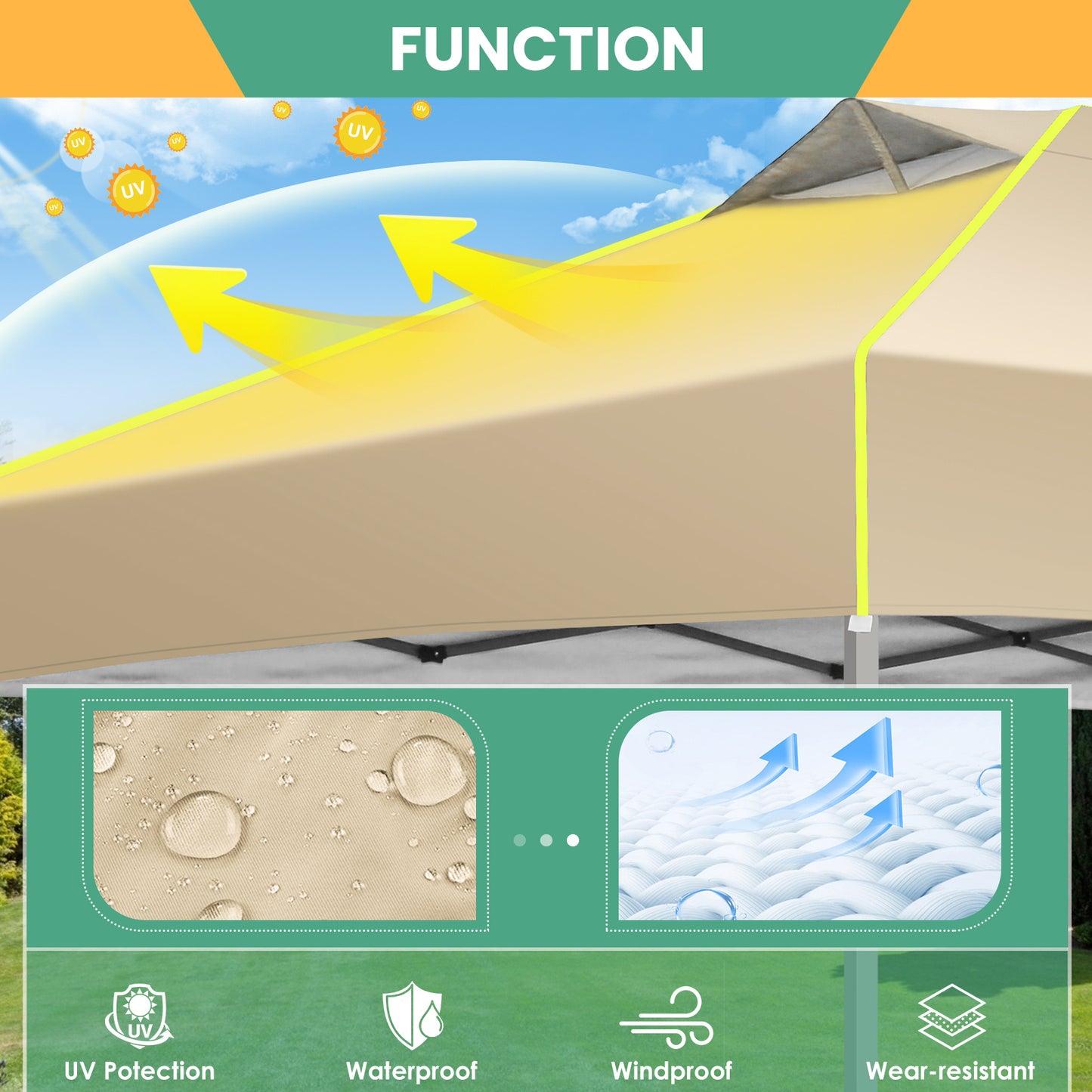 Hoteel 10x20 Portable canopy tent, waterproof Oxford cloth