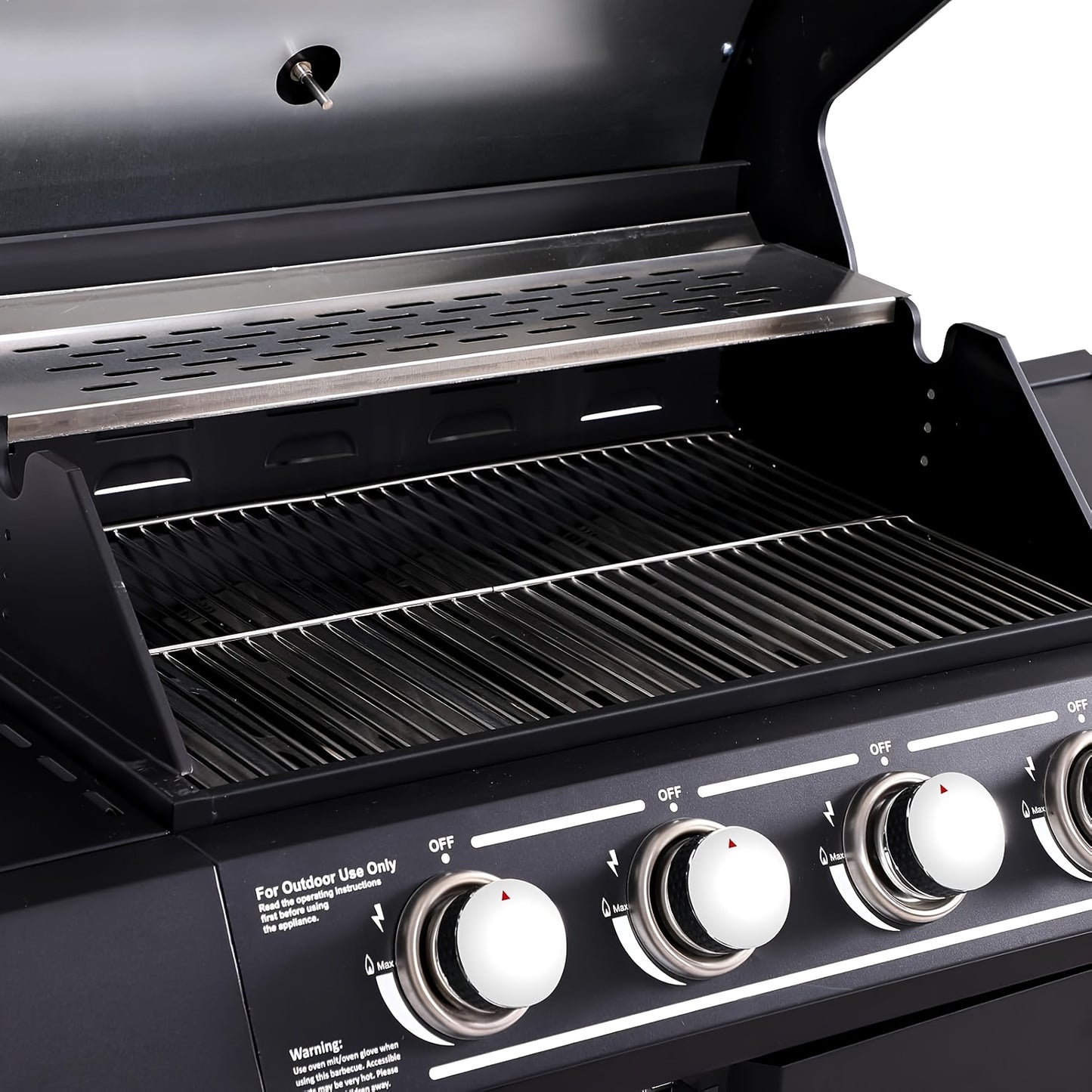 4-Burners Propane Gas Grill With Side Burner