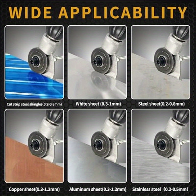 Sheet Metal Cutter Drill Attachment Cut Metal aluminum
