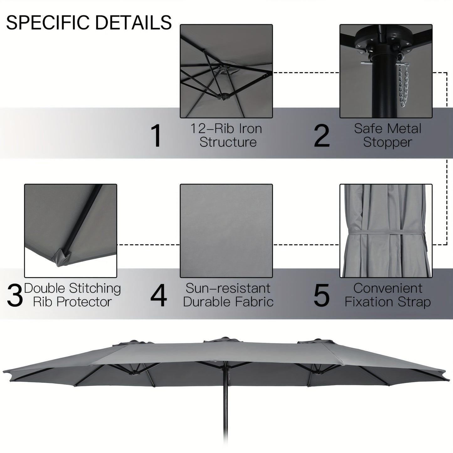 9 Piece Patio Wicker Dining Set w/ Umbrella,