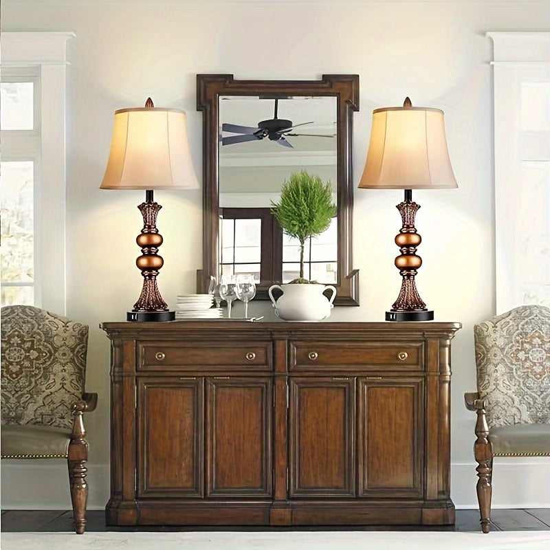Set of 2 Touch Control Traditional Table Lamp