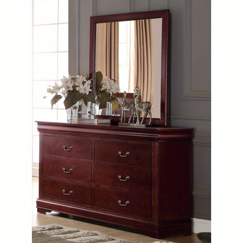 Cherry Finish Wall Mirror