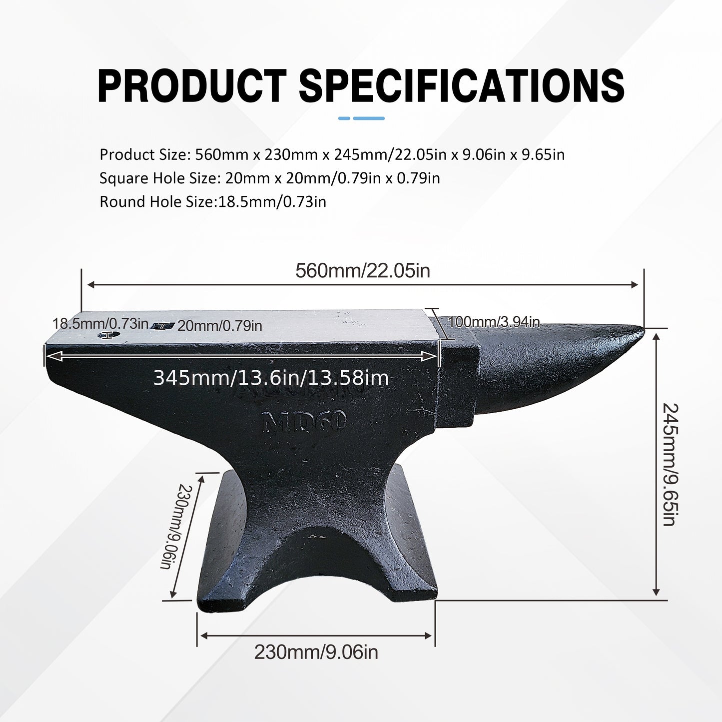 132 Lb Cast Steel Anvil Blacksmith Tools