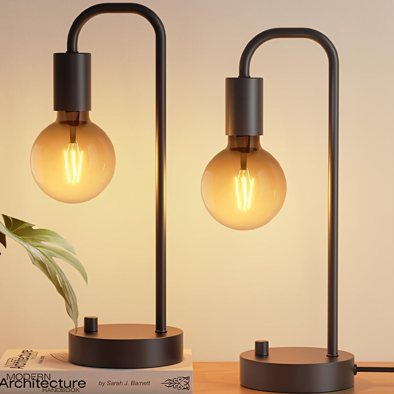 2 Desk Lamp 2 USB Ports, Dimmable Light