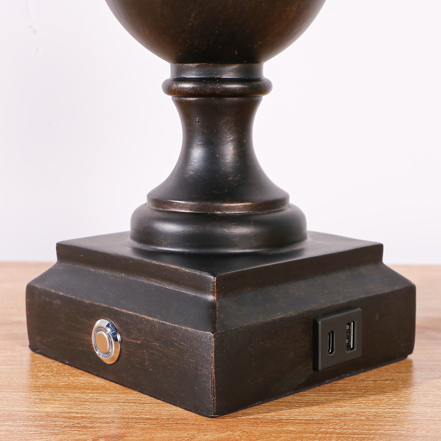 2pcs Rustic Farmhouse Table Lamps, 27.5" Touch Control