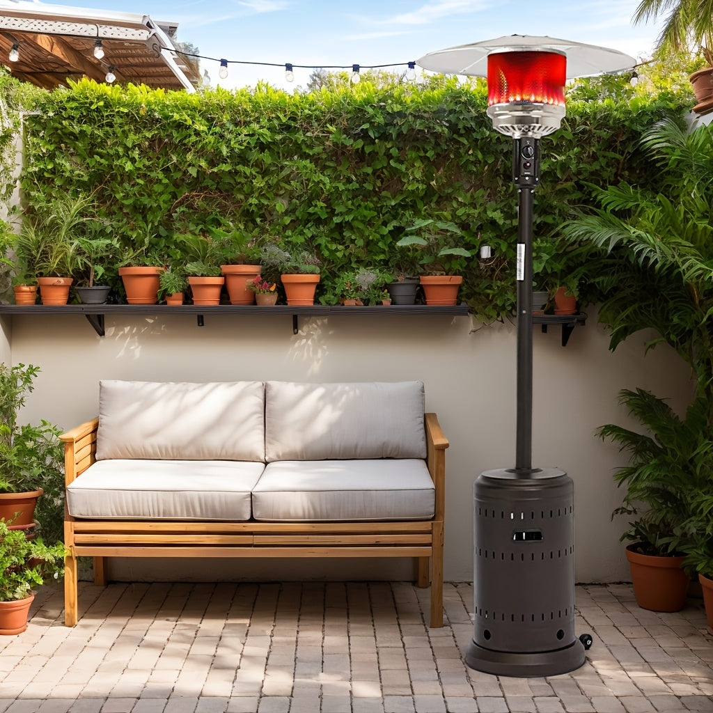 46,000 BTU Patio Heater Stainless Steel Push-Button Ignition