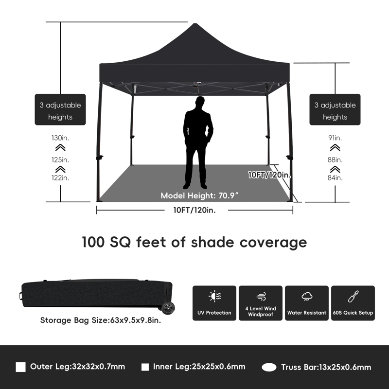 Commercial Canopy Tent, 10x10 Pop Up