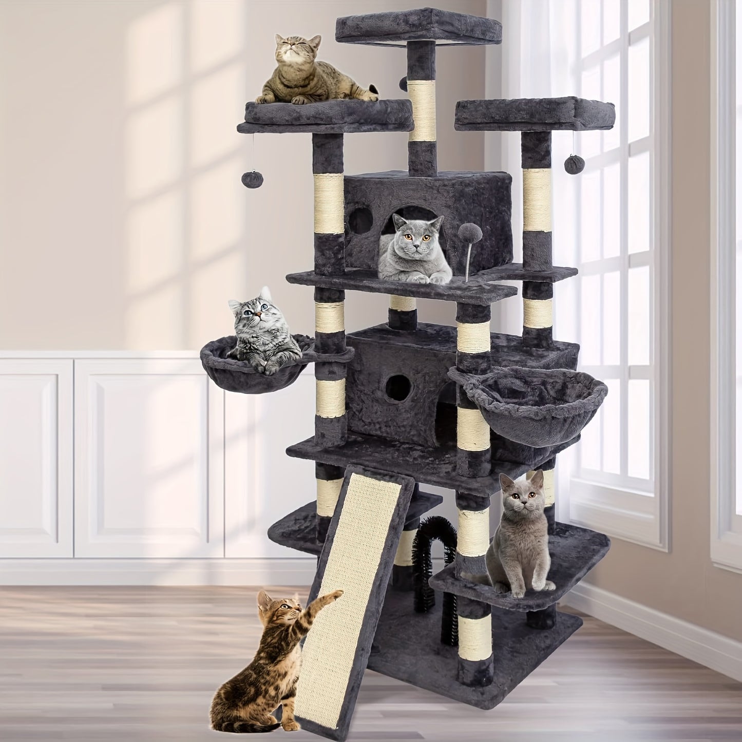 68 Inch Large Cat Tree Suitable for Kittens