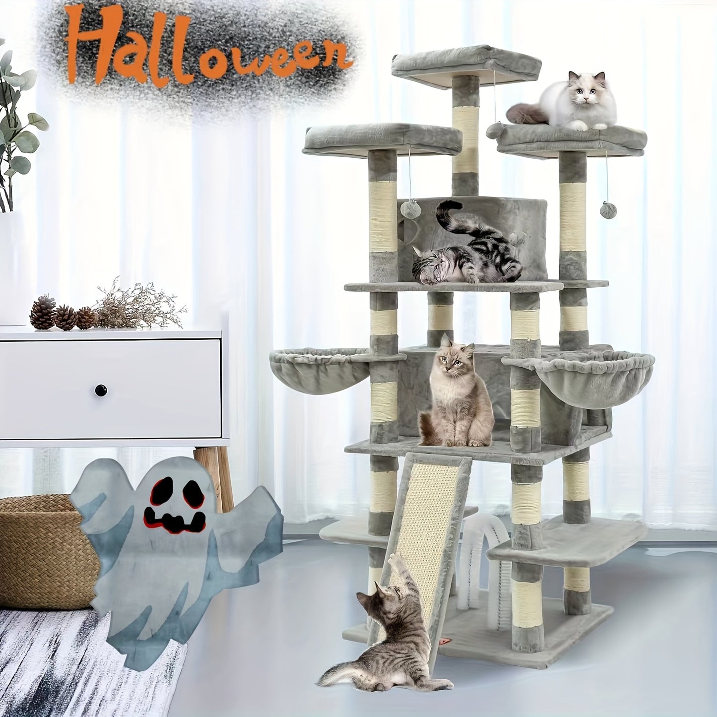 68 Inch Large Cat Tree Suitable for Kittens