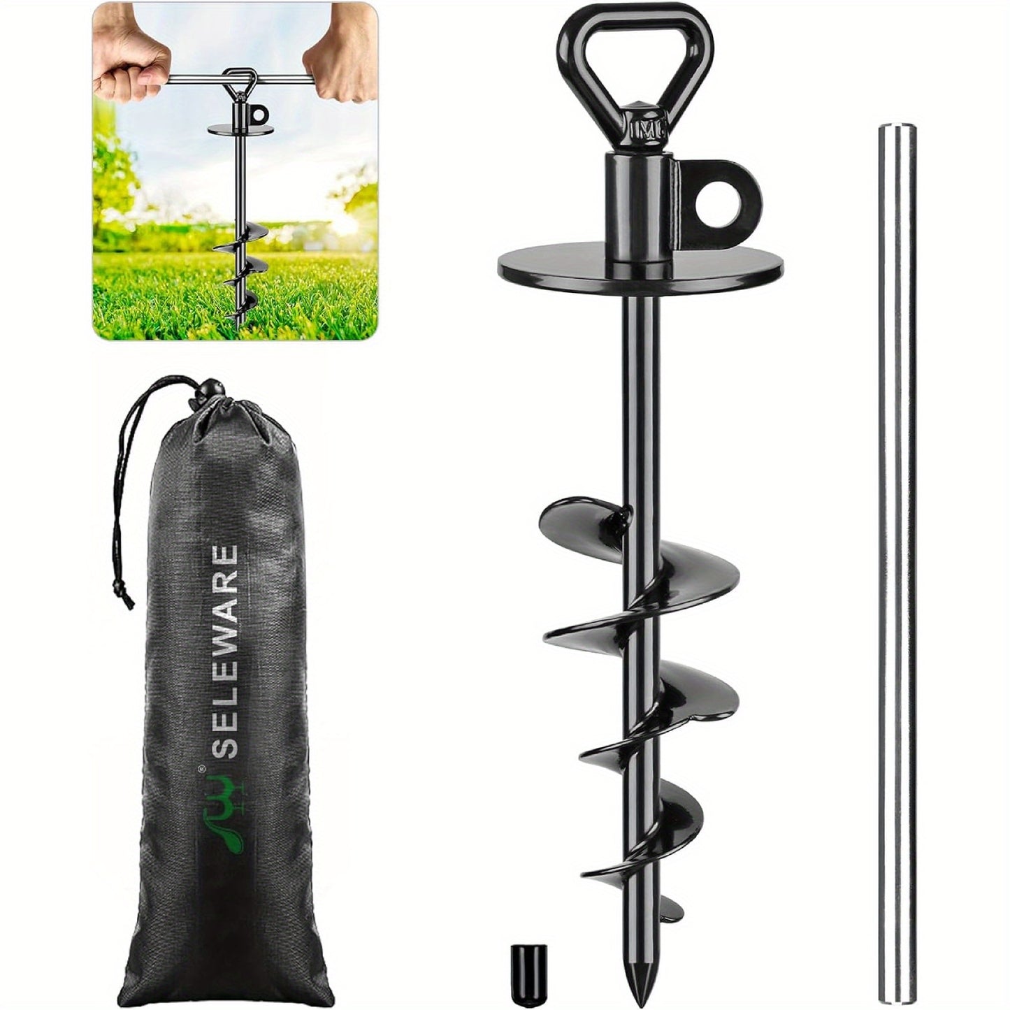 Dog Tie Out Stake Anti rust Ground Anchor f