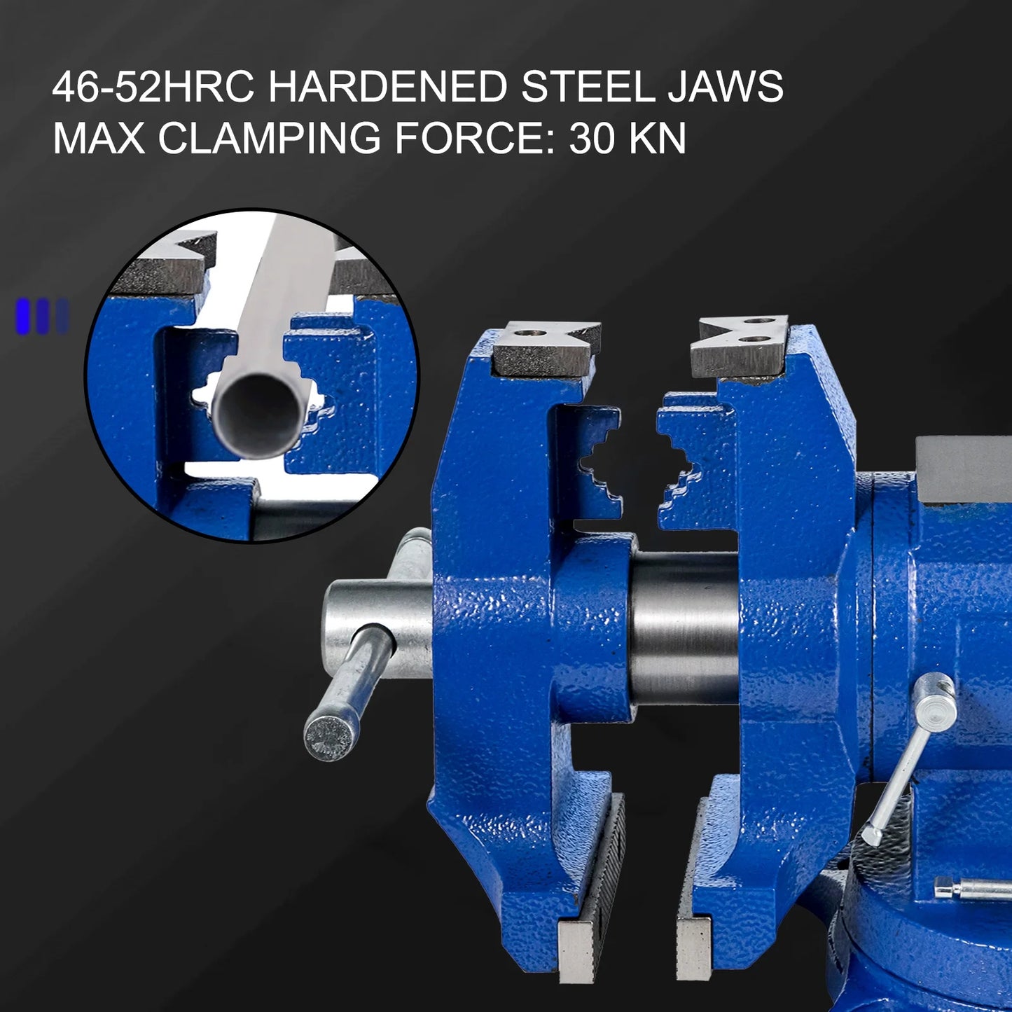 6" Bench Vise Double Swivel Rotating Vise Head,