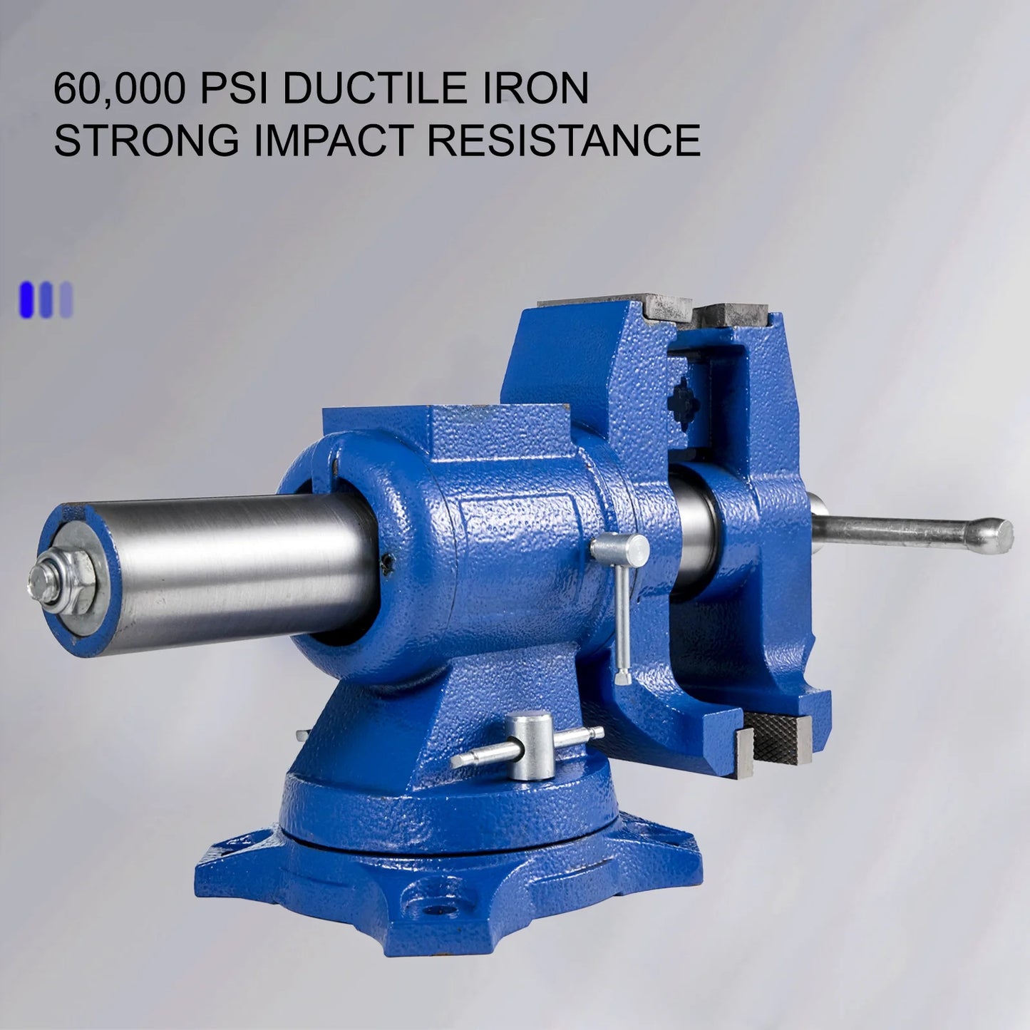 6" Bench Vise Double Swivel Rotating Vise Head,
