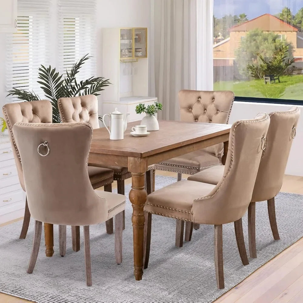 Velvet Dining Chairs Set of 6